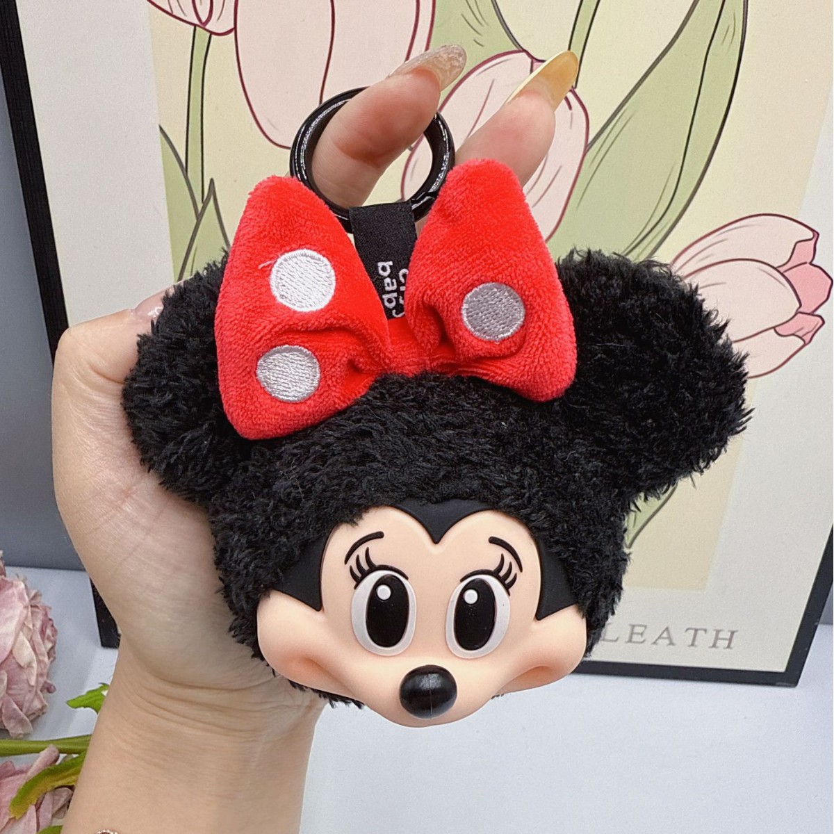 Anime Merchandise Keychains - Mickey Minnie Plush Doll Keychain Cute