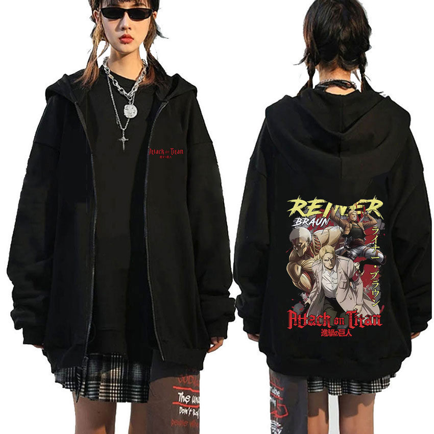 Anime Attack on Titan Reiner B - Anime Merch Hoodie ulasan dan harga