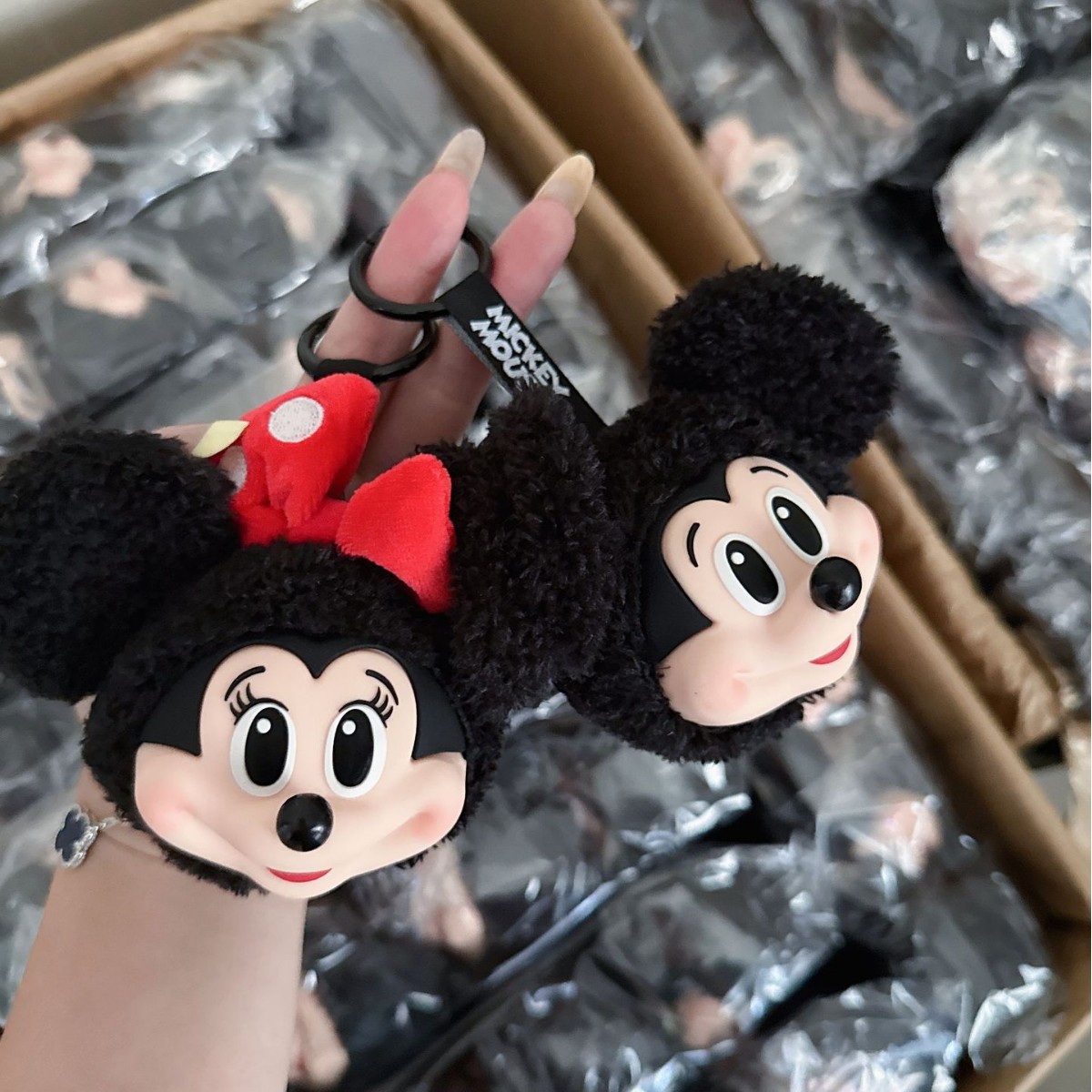 Mickey Minnie Plush Doll Keych - Anime Merchandise Keychains ulasan dan harga