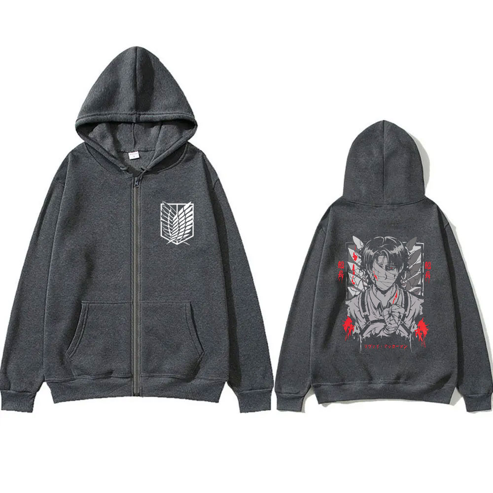 Anime Attack on Titan Levi Ack - Anime Merch Hoodie ulasan dan harga