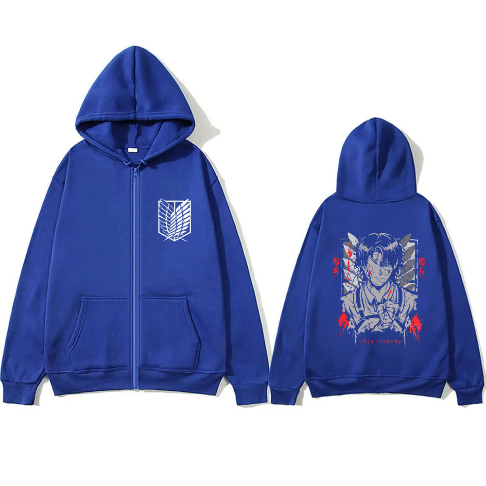 Anime Attack on Titan Levi Ack - Anime Merch Hoodie ulasan dan harga