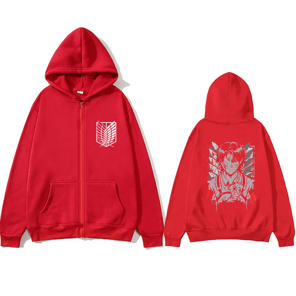 Anime Attack on Titan Levi Ack - Anime Merch Hoodie ulasan dan harga
