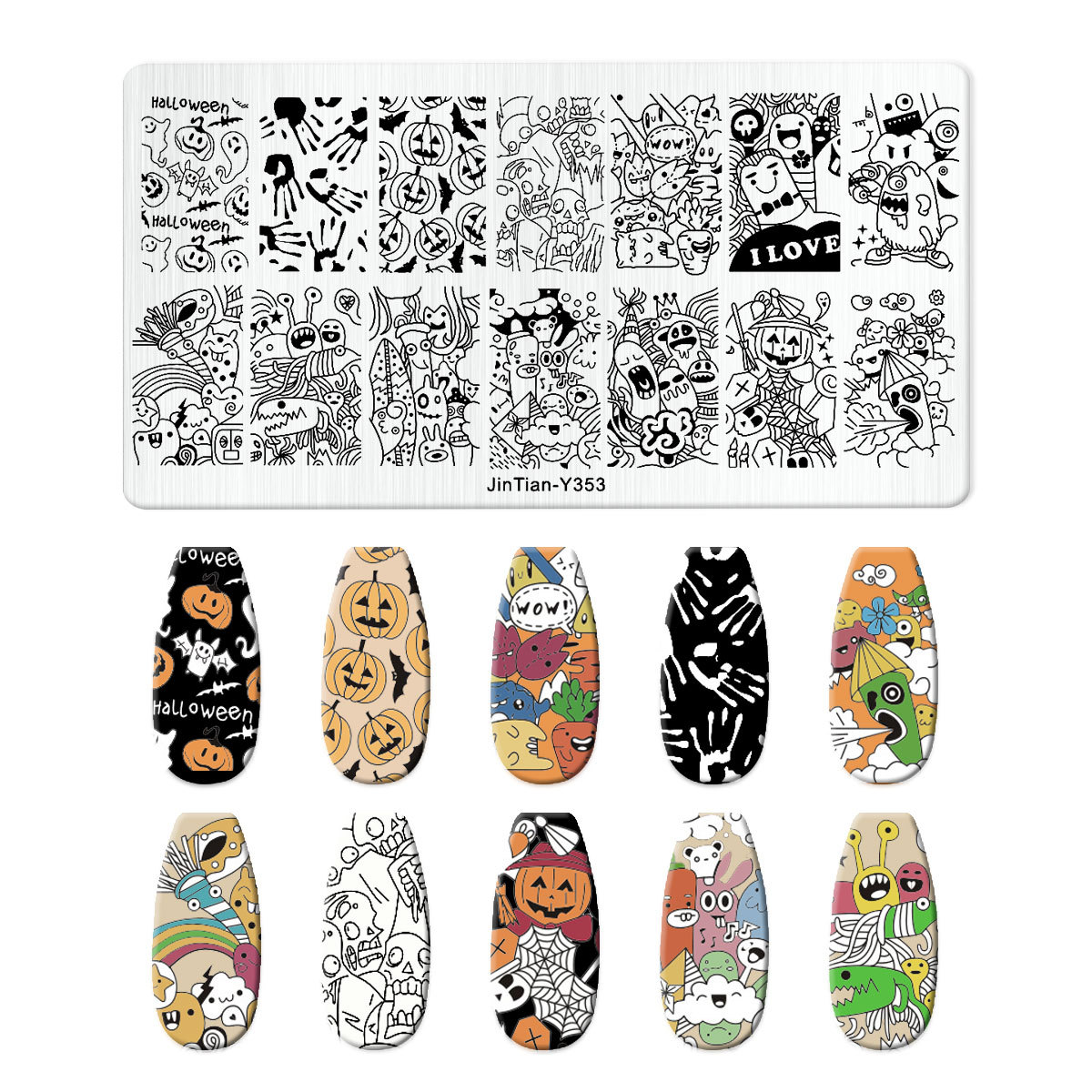 Cartoon Halloween Nail Art Sta - Anime Merchandise Nepal ulasan dan harga