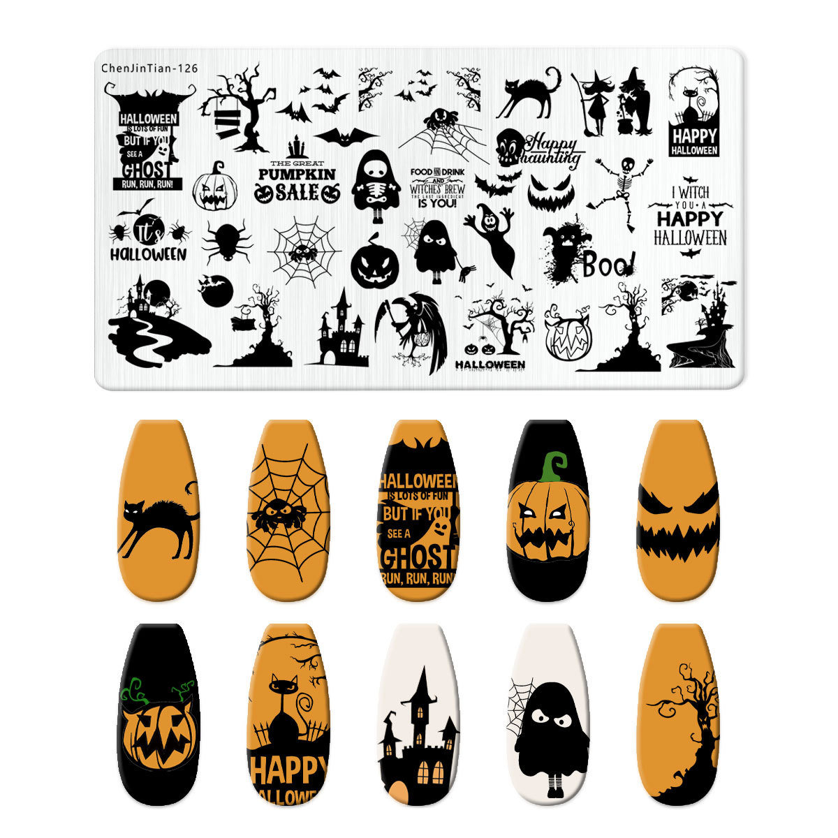 Cartoon Halloween Nail Art Sta - Anime Merchandise Nepal ulasan dan harga